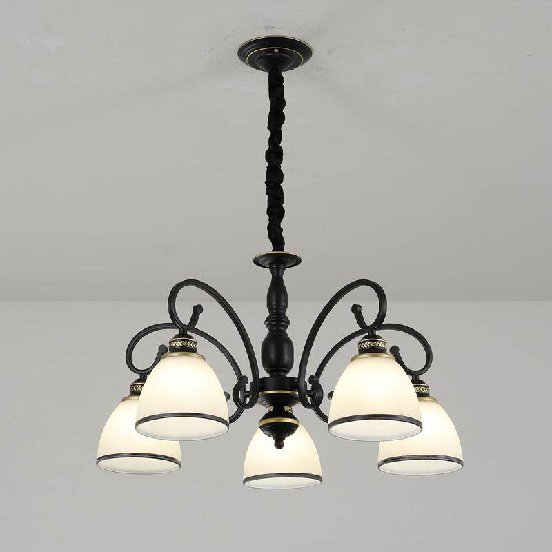 美式复古吊灯简约创意铁艺客厅灯轻奢简欧仿古吊链灯具厂可换灯泡