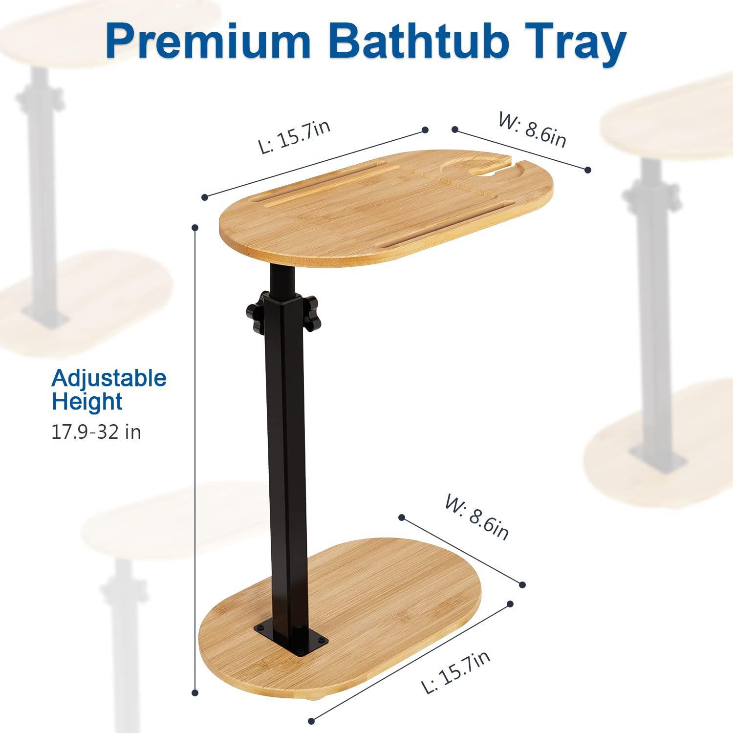 竹制浴缸架落地式纳泡可调家节收架用实木澡缸桌红nz419酒伸缩架