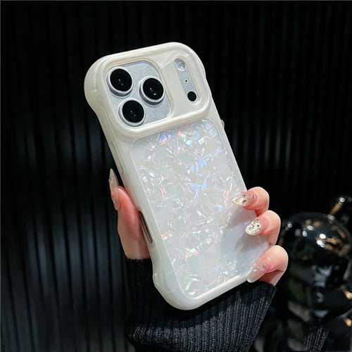 ins风透明贝壳纹iPhone手机壳