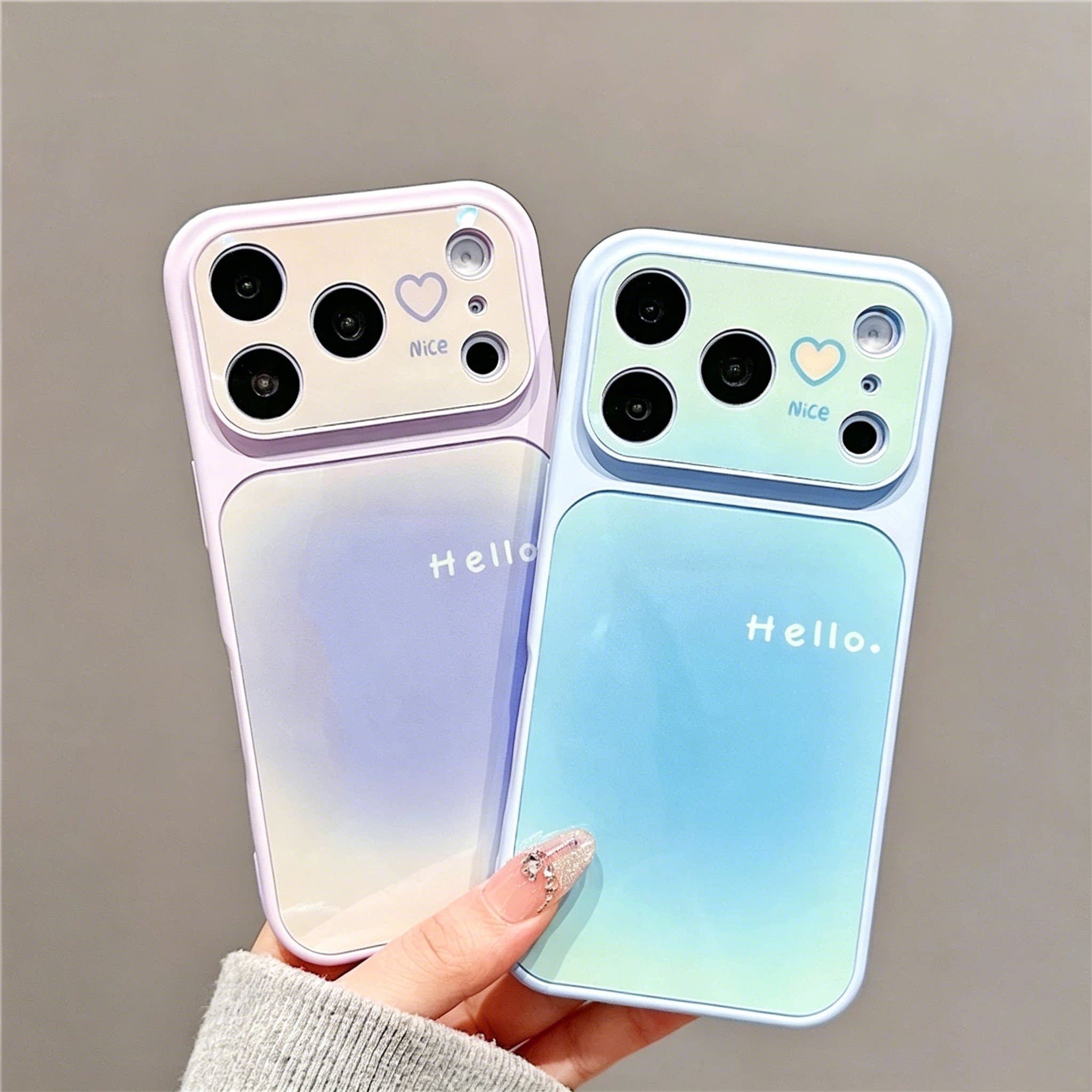 ins风多巴胺适用iPhone17/16promax蓝光手机壳苹果15/14pro晕染hello13/12大视窗华为pura70/80保护套荣耀500