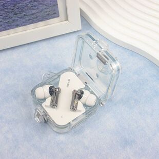 适用Nothing Ear2024款耳机保护套透明镜面PC壳时尚简约男女同款新款Nothing Ear保护套硬壳连体创意透明壳