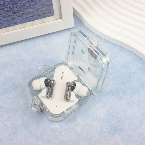 适用Nothing Ear2024款耳机保护套透明镜面PC壳时尚简约男女同款新款Nothing Ear保护套硬壳连体创意透明壳