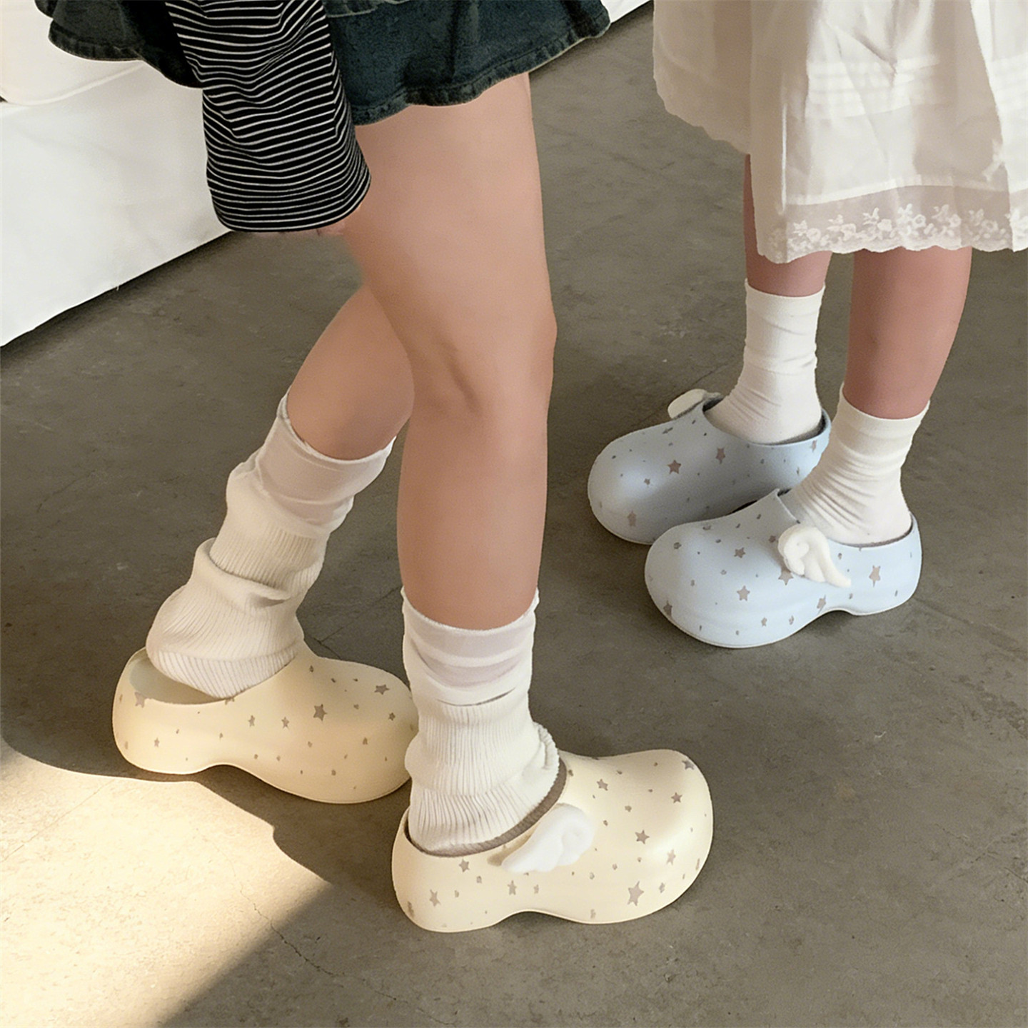 星星翅膀洞洞鞋女夏外穿防滑