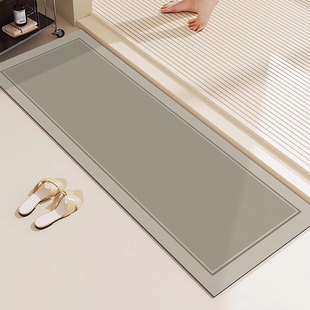 卫生间门口地垫仿硅藻泥吸水速干防滑垫长条脚垫淋浴间耐脏地毯