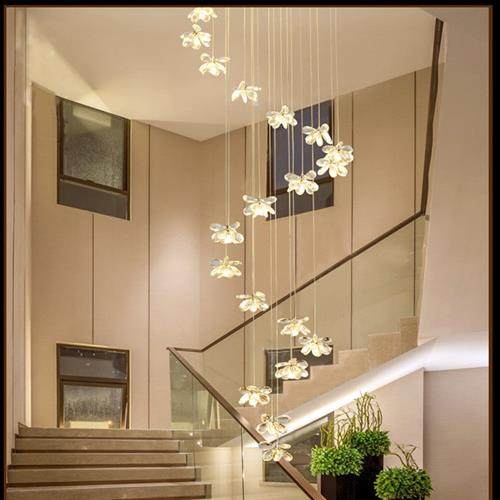 旋转楼梯吊灯别墅复式楼水晶大吊灯楼中楼客厅吊灯楼梯灯长线吊灯,家装灯饰光源,客厅吊灯,淘宝优惠券,粉丝福利购,淘宝优惠卷