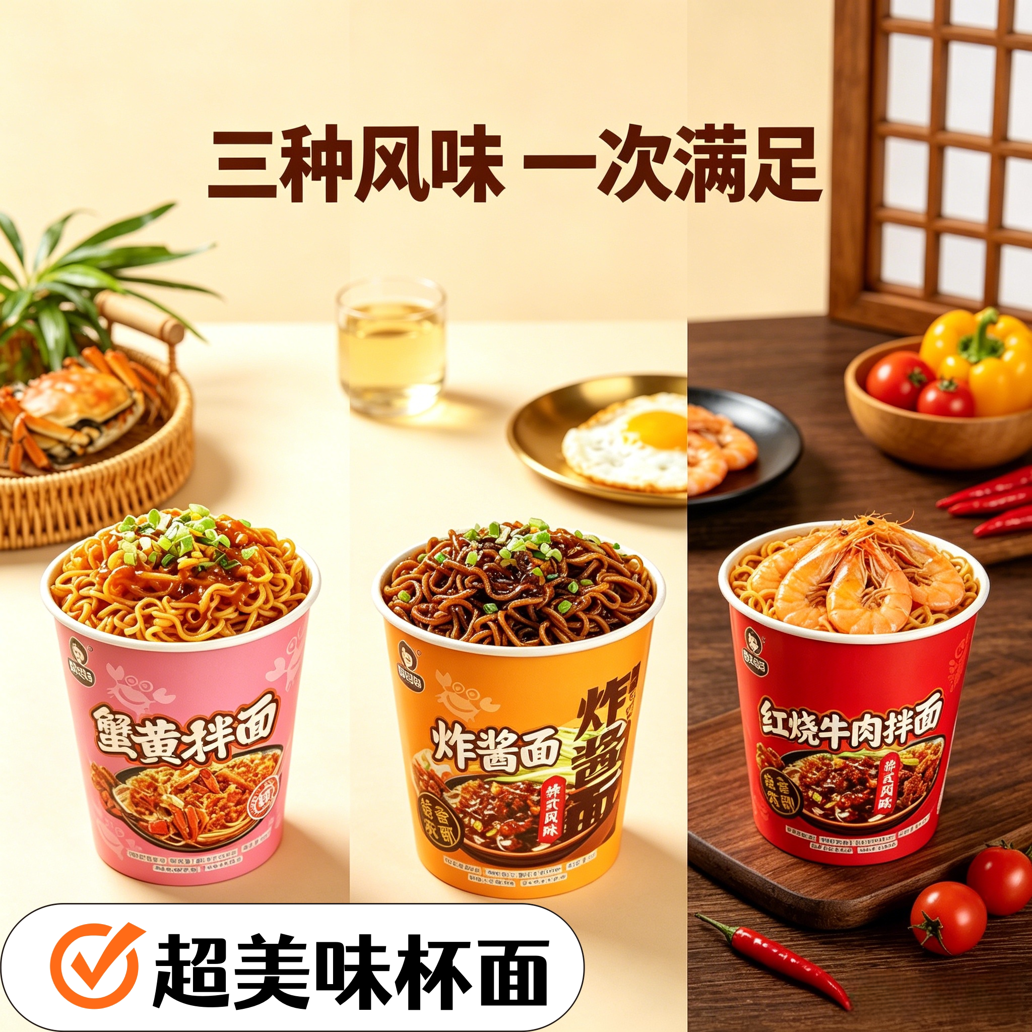 俏逗妈方便面64克杯装图片