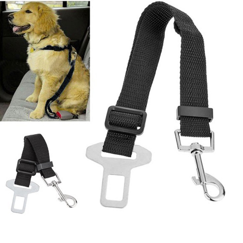 Adjustable Safety Seat Belt Nylon Pets Puppy Seat Lead Leash