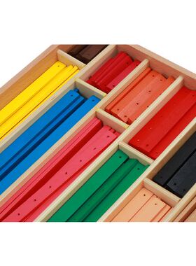极速Montessori Geometric Sticks Box/ Cork Worktable Mathemat