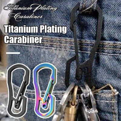 Titanium Plating Carabiner Camping Clip Outdoor Keychain