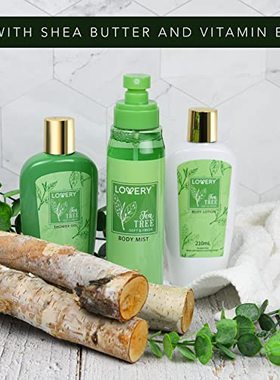 Bath and Body Gift Set for Women & Men  Tea Tree Home Spa Se