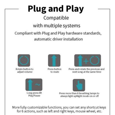 极速USB Volume Control Volume Knob Lossless Computer USB Cab