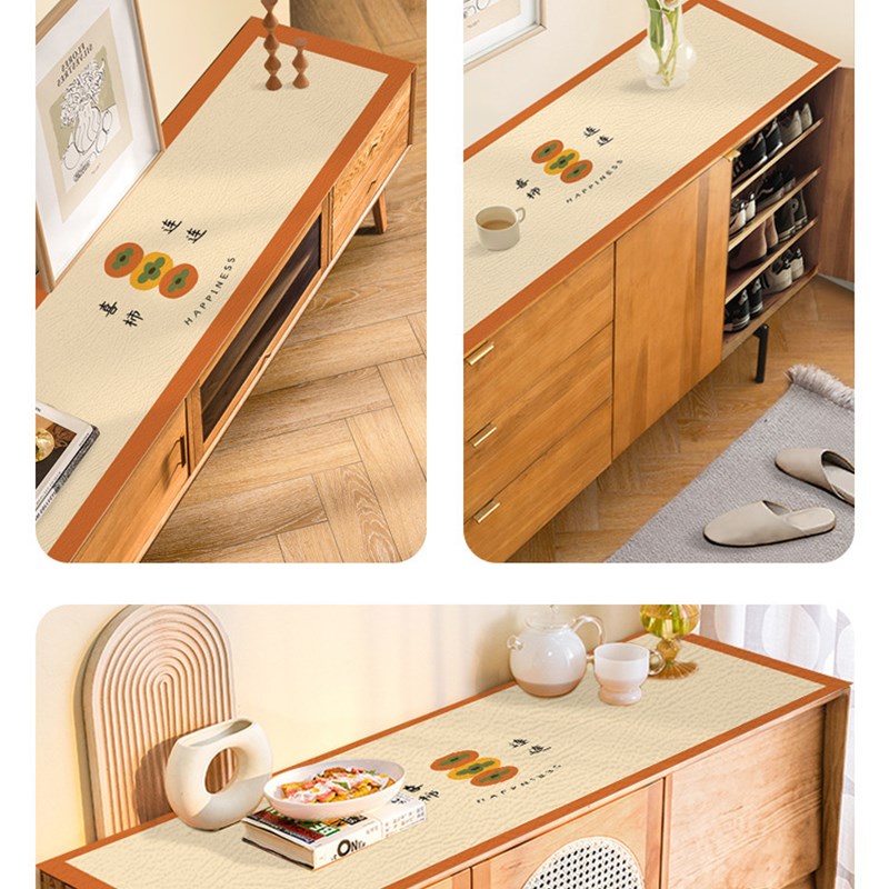 北欧风格茶几电视柜桌布防水防油免洗防烫皮革桌垫长方形台布