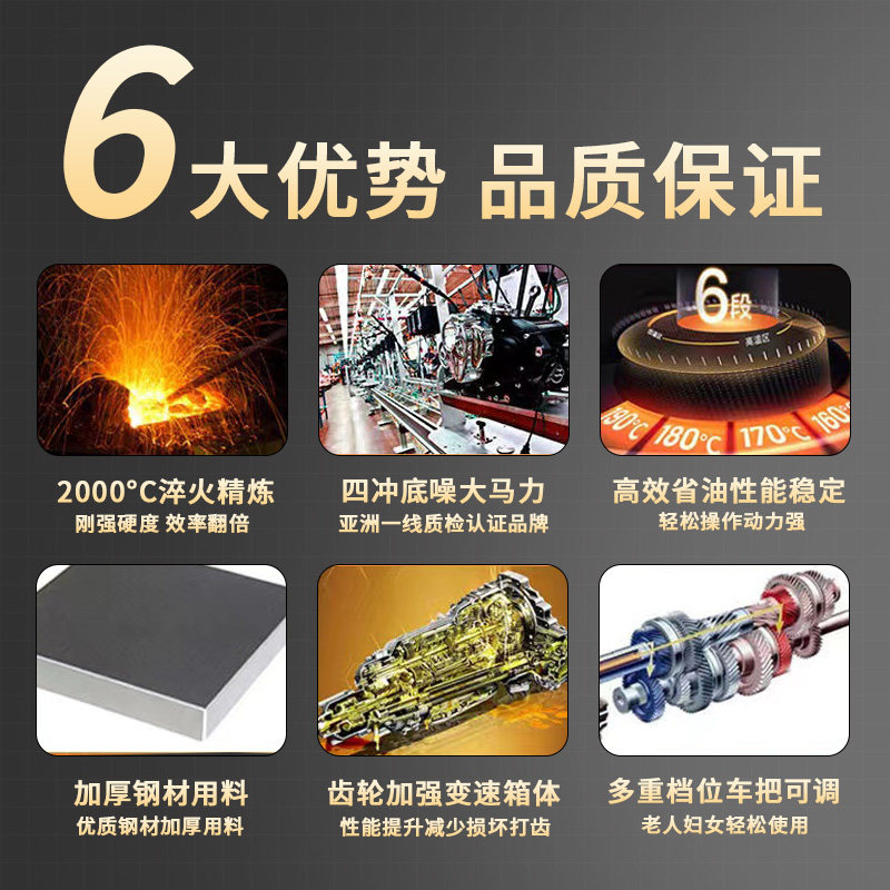 小型柴油微耕机汽油农用犁地翻土开沟机械耕田翻地神器耕地旋耕机