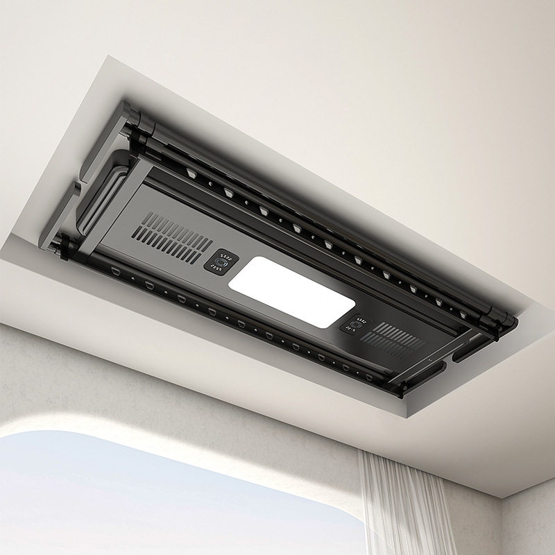 尔沫超薄电动晾衣架隐形遥控升降阳台隐藏式家用智能凉自动晾衣杆