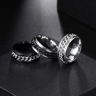 Rotable Chain Rings Women Fidget For Anxiety 极速Women
