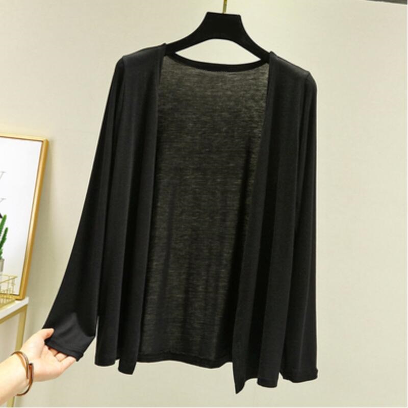 Autumn Summer Sun Protection Clothing Women Modal Cardigan L