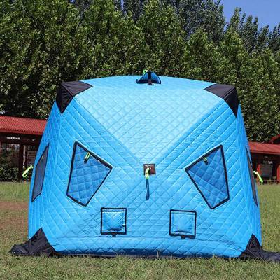 冰钓帐篷户外加厚防雨防寒冬季高原棉帐篷加厚冬钓保暖钓鱼雪钓屋