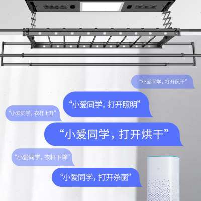 电动晾衣架遥控升降自动伸缩阳台家用烘干晒衣机室内智能凉衣架