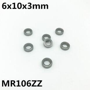 极速50Pcs Ball Bearin 6x10x3 Groove 1060ZZ MR106ZZ Deep