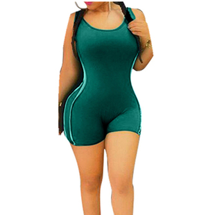 yellow green solid Playsuits Price Sexy Wholesale fashion