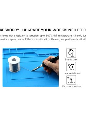 *34 x 23cm Magnetic Antistatic Mat Silicone Repair Mobile Ph