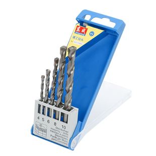 。东成建工冲击钻头套装混凝土冲击钻头圆柄合金钻头冲击电钻用钻