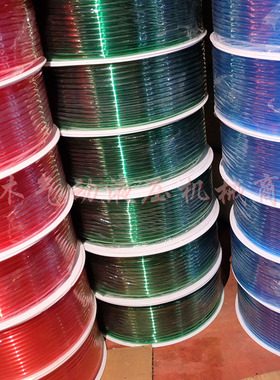 高压半透明气管蓝绿红色空压机气管PUt8*5足米气管软管