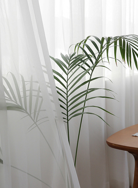 White Tulle Curtains for Living Room Decoration Modern Chiff