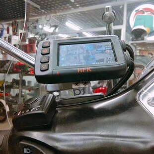 适用HFK摩托车导航支架 改装骑行防抖防震防水导航架后视镜固定夹