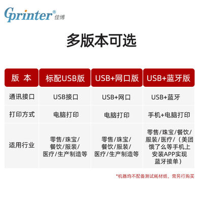 极速佳博(Gprinter)GP-2120TU58mm热敏标签/小票打印机电脑网口版