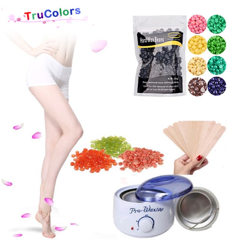 Hot Wax Warmer Heater Machine Hair Removal Beans Waxing Kit