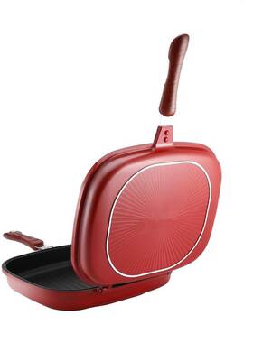 极速Double Side Grill Frying Pan Cookware 28CM Stainls Steel