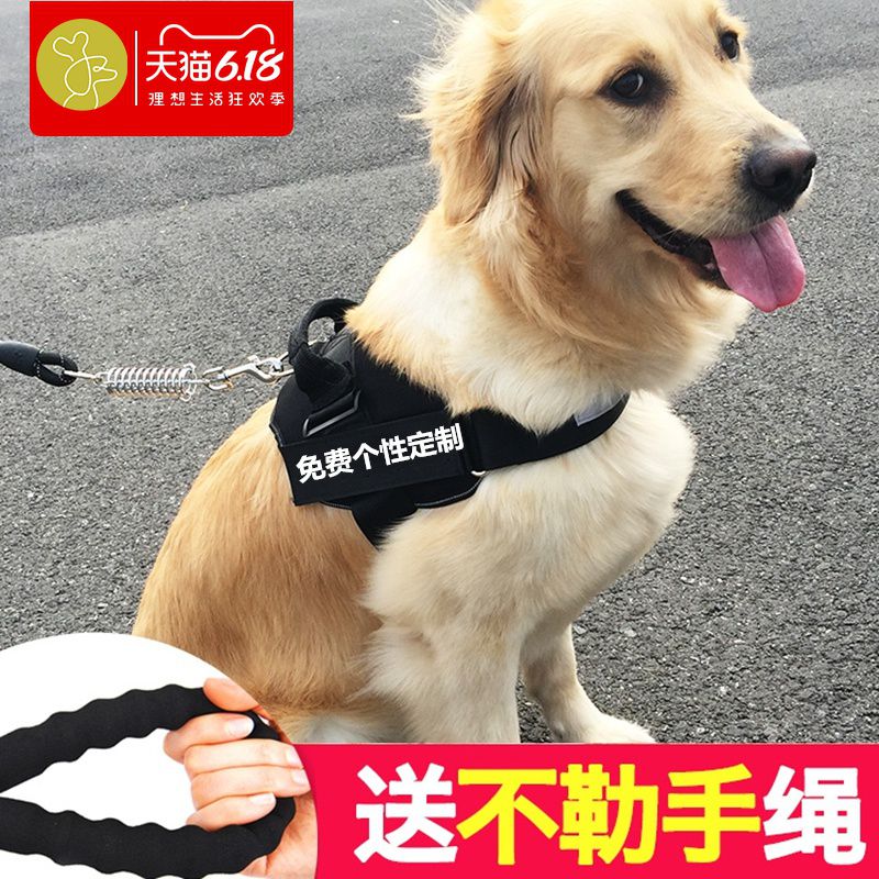 中大型背心式遛狗狗牵引绳子拉布拉多金毛用品泰迪小型犬狗链子