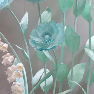 婚庆道具舞台路引布置装饰大型手工纸艺花铃兰商场店铺橱窗美陈