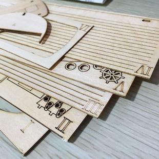 极速1set Kits Boat Diy Sailing Model Assembly Ship Wooden