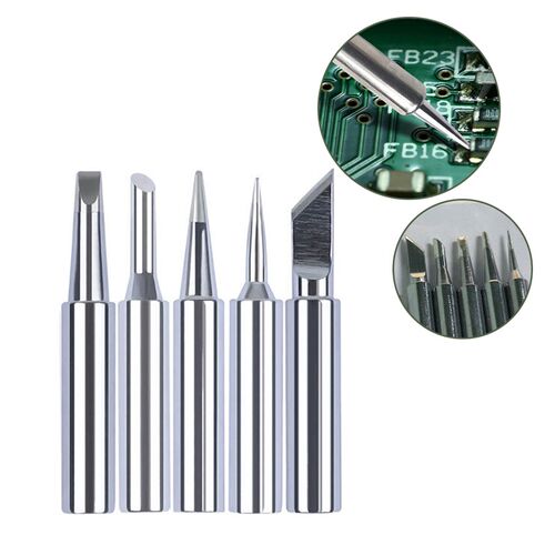 极速5pcs Solder Tips Soldering Solder Iron Tips Head Bit For