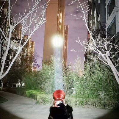 E9激光炮头灯15000W头顶式聚光远射超亮充电头灯赶海灯头为大功率