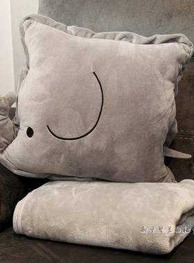 带被子抱枕两用毛毯保证午睡车上用的多功能可爱小毯子可折叠收纳