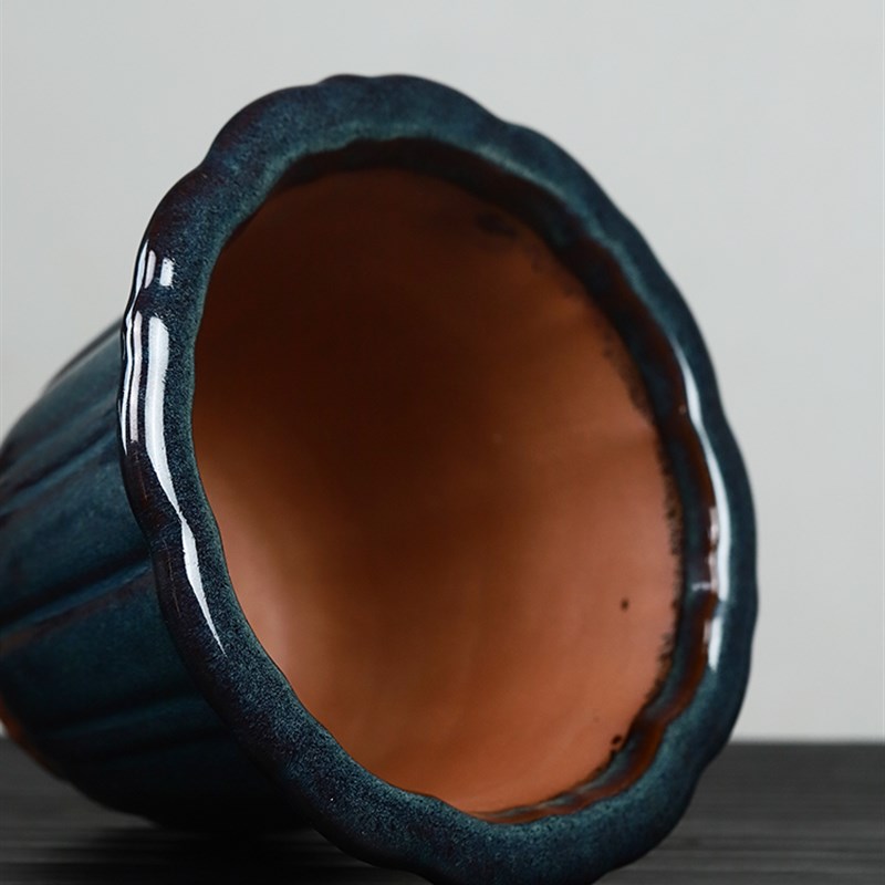 秦夕洪高档紫砂兰花盆精品红均釉建兰墨兰植物桌面花卉古典盆景盆