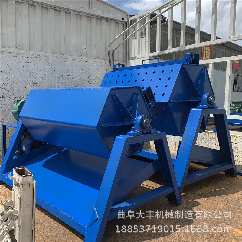 厂家现货六角滚筒抛光机鹅卵石去菱角滚筒打磨机五金件滚筒研磨机