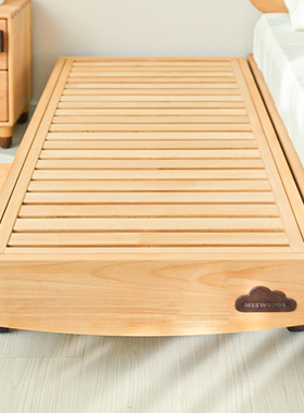 9W实木榉木拼接床床边加宽床无缝衔子母床侧边儿童床拼床平接