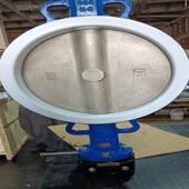 厂家销售D371F 10P 16P涡轮对夹中线蝶阀衬氟软密封蝶阀DN150