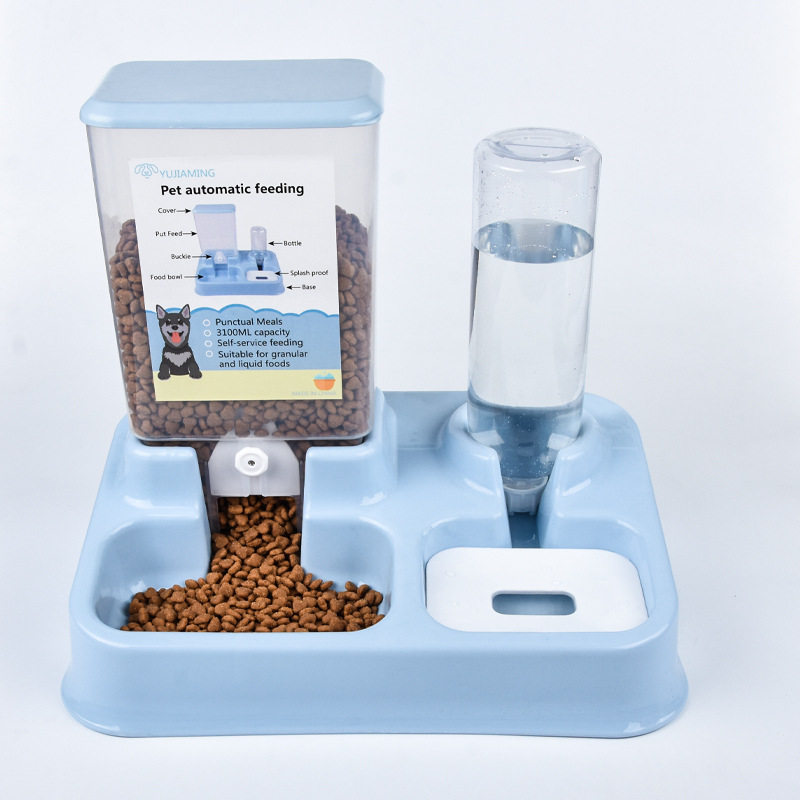 厂家直销 宠物自动喂食器塑料双用碗 狗狗猫咪食盆自助宠物饮水器