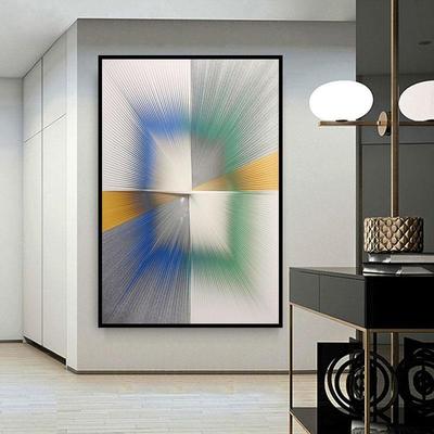 纯手工立体皮革拉线立体实物画客厅玄关装饰挂画样板间酒店工艺画