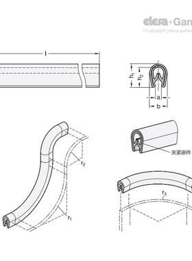 EleesaGan2tr伊缘莉莎冈特GNGN2194194边防护胶条材料NBR/MVQ硅