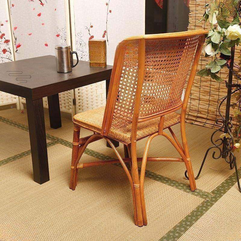 小藤椅矮背腾椅子老式休闲天然织靠人真藤条编家用成老人UOO阳台