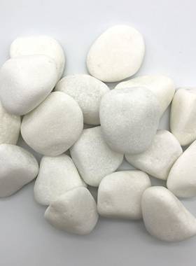 鹅子卵天然小石石头雨花石白色铺小石白石子花盆盆栽多肉装ZE饰面