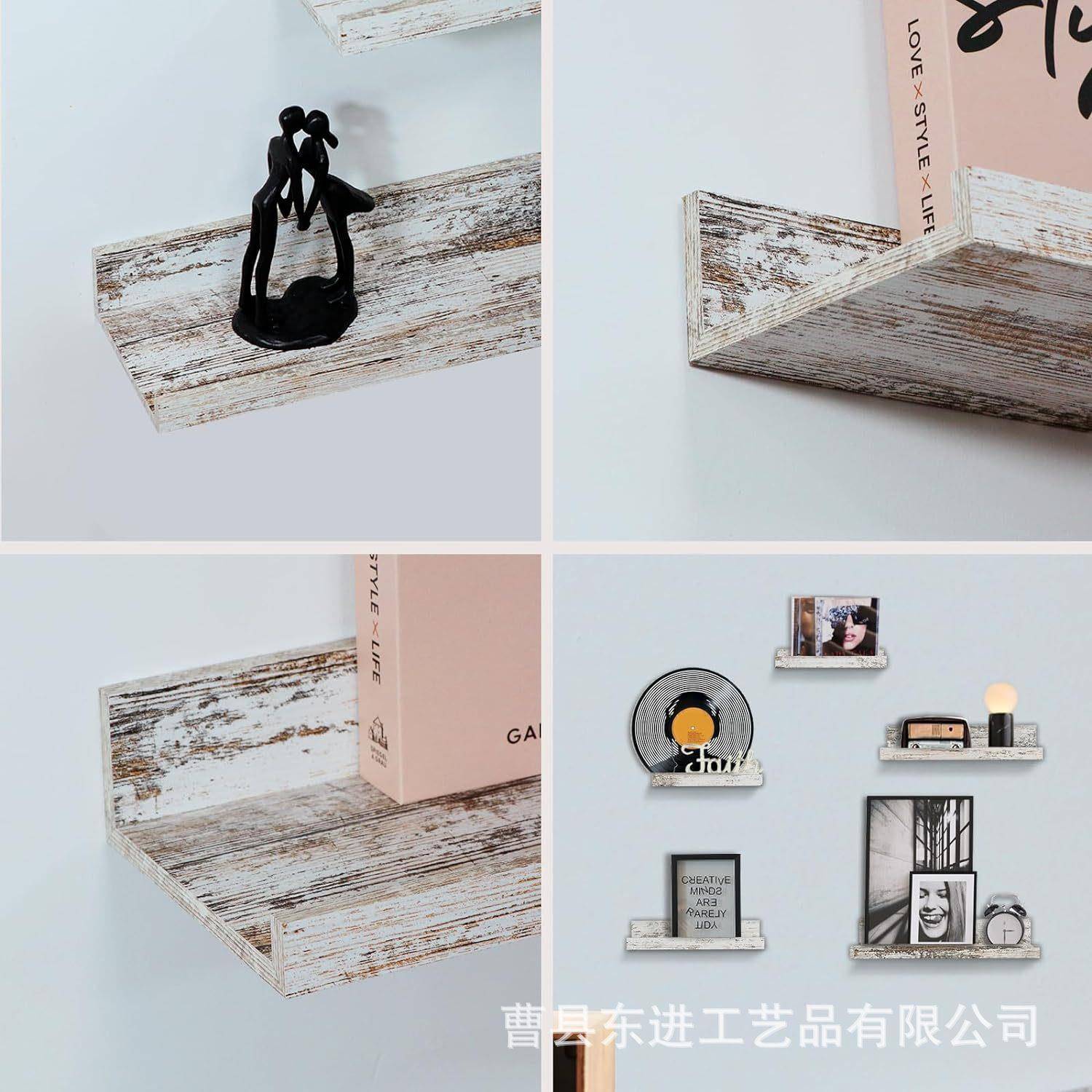 木绿质悬浮架家居墙壁饰乡村货架装窗台客厅植架无品牌/花架架实