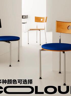 2025款中用古餐椅家实靠背椅网红复古户椅小型餐桌EJF椅设计师椅