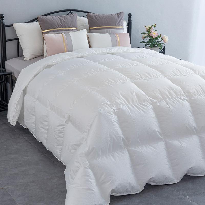 全棉21自0支纯色品羽绒被壳无响JN120DS声充绒半成家纺家居被套